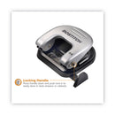 Bostitch 20-Sheet EZ Squeeze Two-Hole Punch, 9/32" Holes, Black/Silver