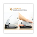 Bostitch 40-Sheet EZ Squeeze Three-Hole Punch, 9/32" Holes, Black/Silver