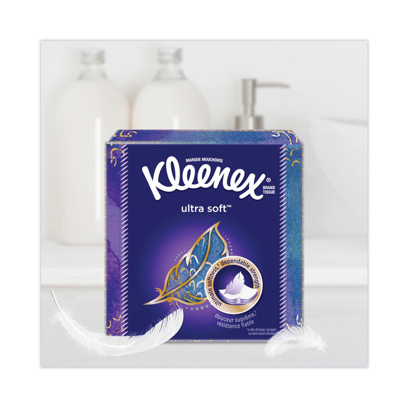 Kleenex Ultra Soft Facial Tissue, 3-Ply, White, 65 Sheets/Box, 4 Boxes/Pack, 12 Packs/Carton