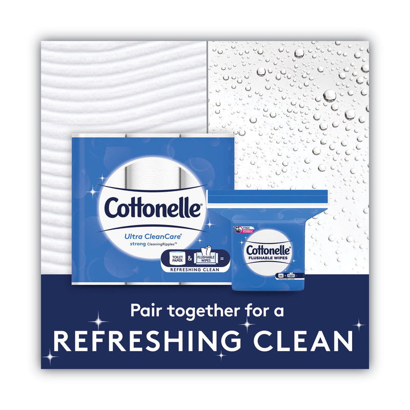 Cottonelle Fresh Care Flushable Cleansing Cloths, 5 x 7.25, White, 168/Pack, 8 Packs/Carton