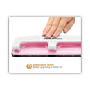 Bostitch 12-Sheet EZ Squeeze InCourage Three-Hole Punch, 9/32" Holes, Pink
