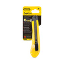 Stanley Standard Snap-Off Knife, 18 mm Blade, 6.75" Plastic Handle, Yellow