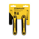 Stanley Folding Metric and SAE Hex Keys, 2/Pack, Yellow/Black