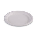 Boardwalk Bagasse Dinnerware, Plate, 9" dia, White, 500/Carton