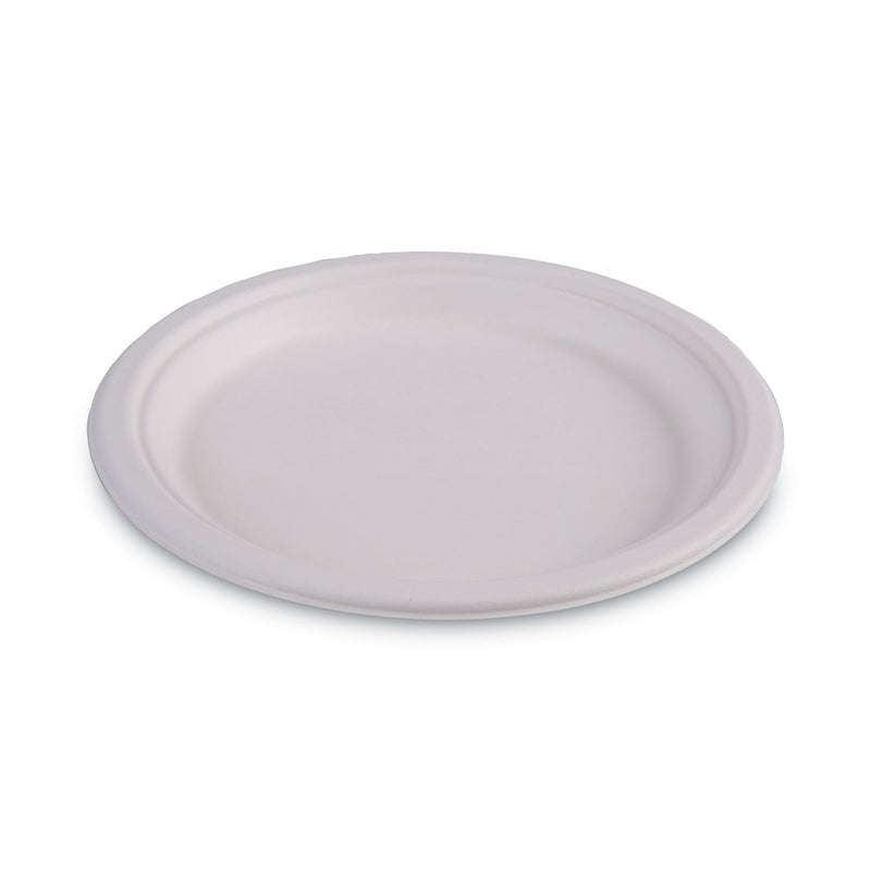 Boardwalk Bagasse Dinnerware, Plate, 10" dia, White, 500/Carton