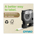DYMO Rhino Permanent Poly Industrial Label Tape, 0.5" x 18 ft, White/Black Print
