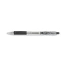 Pilot EasyTouch Ballpoint Pen, Retractable, Fine 0.7 mm, Black Ink, Clear Barrel, Dozen