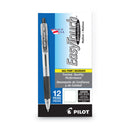 Pilot EasyTouch Ballpoint Pen, Retractable, Medium 1 mm, Black Ink, Clear Barrel, Dozen