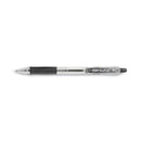 Pilot EasyTouch Ballpoint Pen, Retractable, Medium 1 mm, Black Ink, Clear Barrel, Dozen