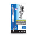 Pilot EasyTouch Ballpoint Pen, Retractable, Medium 1 mm, Blue Ink, Clear Barrel, Dozen