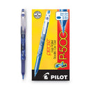 Pilot Precise P-500 Gel Pen, Stick, Extra-Fine 0.5 mm, Blue Ink, Blue Barrel, Dozen