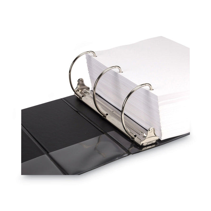 Samsill Nonstick D-Ring View Binder, 3 Rings, 6" Capacity, 11 x 8.5, Black