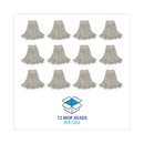 Boardwalk Cut-End Wet Mop Head, Cotton, No. 24, White 12/Carton