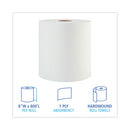 Boardwalk Hardwound Paper Towels, 1-Ply, 8" x 800 ft, White, 6 Rolls/Carton