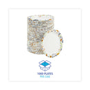 Boardwalk Deerfield Printed Paper Plates, 6" Dia, Coated/Soak Proof, Multicolor, 250/Pack, 4 Packs/Carton