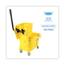 Boardwalk Pro-Pac Side-Squeeze Wringer/Bucket Combo, 8.75 gal, Yellow/Silver