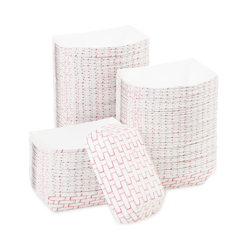 Boardwalk Paper Food Baskets, 0.25 lb Capacity, 2.69 x 1.05 x 4, Red/White, 1,000/Carton