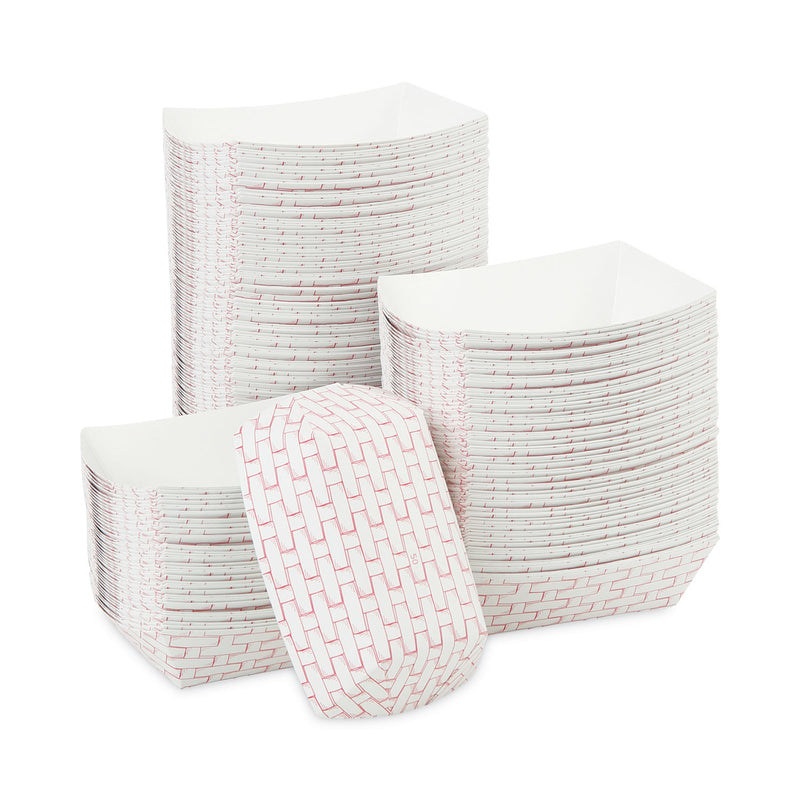 Boardwalk Paper Food Baskets, 0.5 lb Capacity, Red/White, 1,000/Carton
