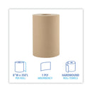 Boardwalk Hardwound Paper Towels, 1-Ply, 8" x 350 ft, Natural, 12 Rolls/Carton