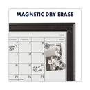 Quartet Home Decor Magnetic Combo Dry Erase with Cork Board on Bottom, 23 x 17, Espresso Wood Frame