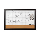 Quartet Home Decor Magnetic Combo Dry Erase with Cork Board on Bottom, 23 x 17, Espresso Wood Frame