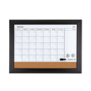 Quartet Home Decor Magnetic Combo Dry Erase with Cork Board on Bottom, 23 x 17, Espresso Wood Frame