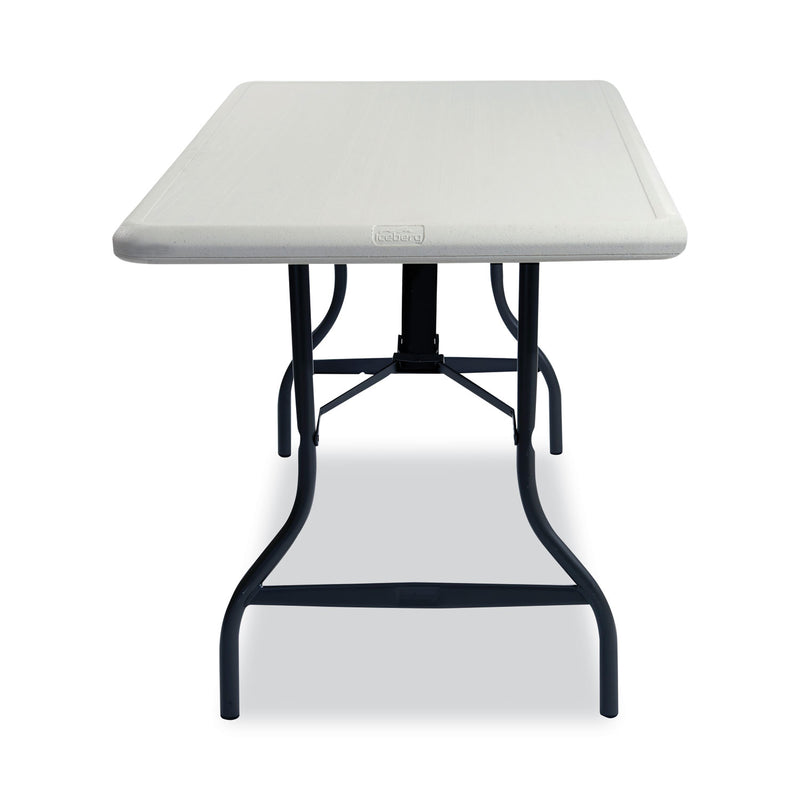 Iceberg IndestrucTable Industrial Folding Table, Rectangular Top, 1,200 lb Capacity, 96w x 30d x 29h, Platinum
