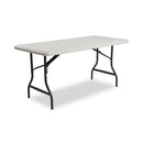 Iceberg IndestrucTable Industrial Folding Table, Rectangular Top, 1,200 lb Capacity, 96w x 30d x 29h, Platinum