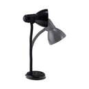 Ledu Advanced Style Incandescent Gooseneck Desk Lamp, 6"w x 6"d x 18"h, Black