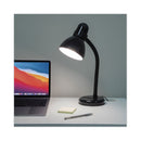 Ledu Advanced Style Incandescent Gooseneck Desk Lamp, 6"w x 6"d x 18"h, Black
