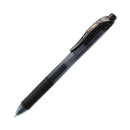 Pentel EnerGel-X Gel Pen, Retractable, Medium 0.7 mm, Black Ink, Black Barrel, Dozen