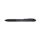 Pentel EnerGel-X Gel Pen, Retractable, Bold 1 mm, Black Ink, Smoke Barrel, Dozen