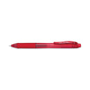 Pentel EnerGel-X Gel Pen, Retractable, Fine 0.5 mm Needle Tip, Red Ink, Red Barrel, Dozen