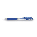 Pentel WOW! Gel Pen, Retractable, Medium 0.7 mm, Blue Ink, Clear/Blue Barrel, Dozen