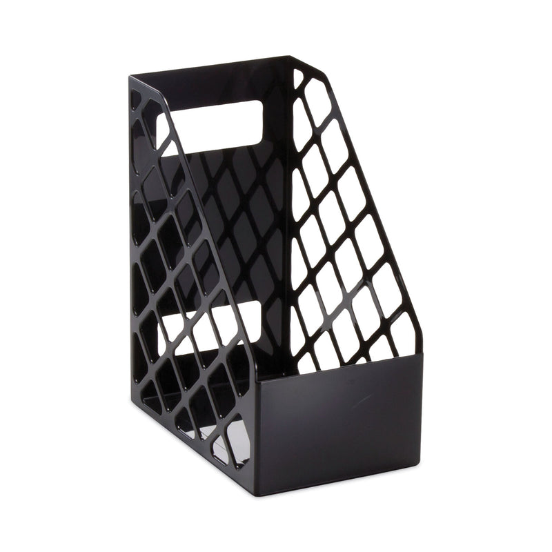 Universal Recycled Plastic Large Magazine File, 6.25 x 9.5 x 11.88, Black