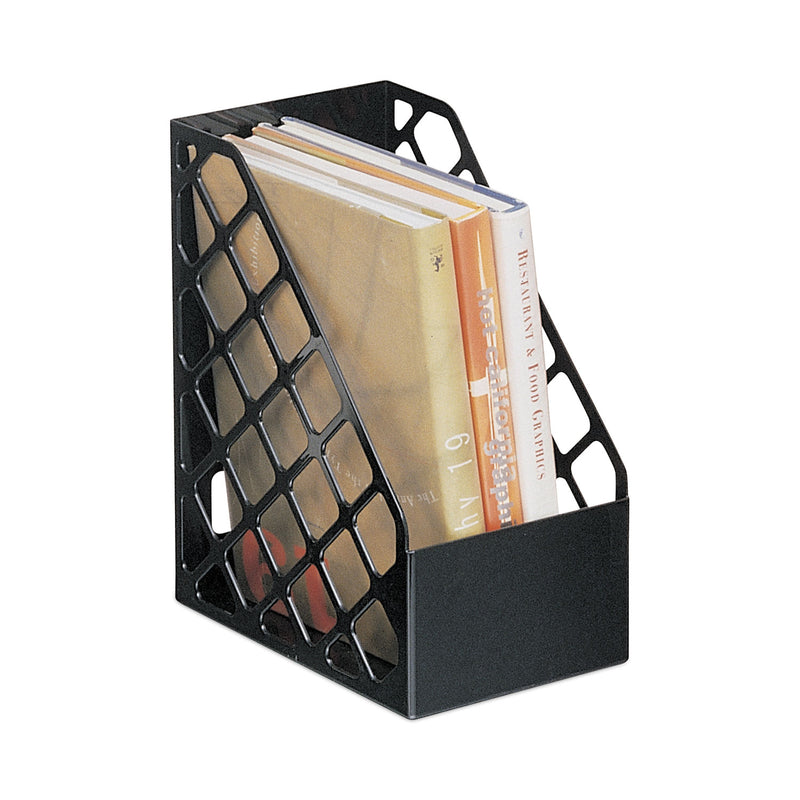 Universal Recycled Plastic Large Magazine File, 6.25 x 9.5 x 11.88, Black