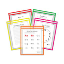 C-Line Reusable Dry Erase Pockets, 9 x 12, Assorted Neon Colors, 25/Box