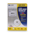 C-Line Name Badge Kits, Top Load, 4 x 3, Clear, Clip Style, 96/Box
