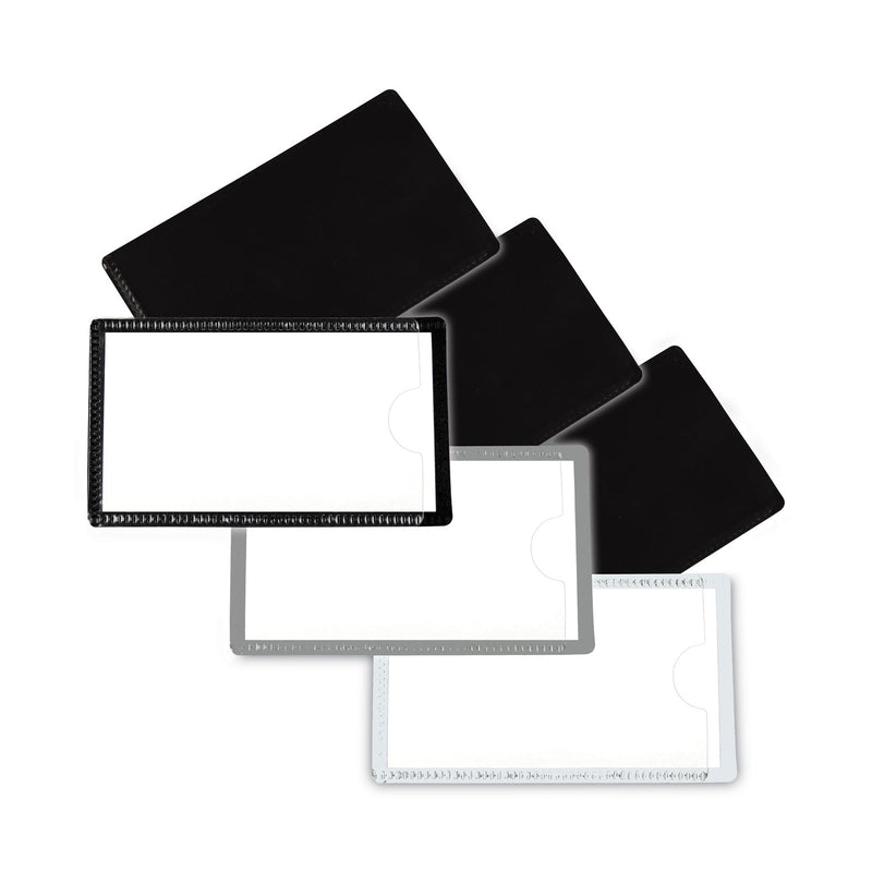 C-Line Slap-Stick Magnetic Label Holders, Side Load, 4.25 x 2.5, Gray, 10/Pack