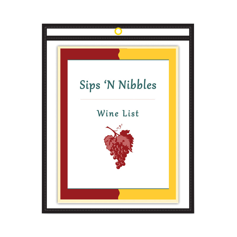 C-Line Shop Ticket Holders, Stitched, Both Sides Clear, 75 Sheets, 9 x 12, 25/Box