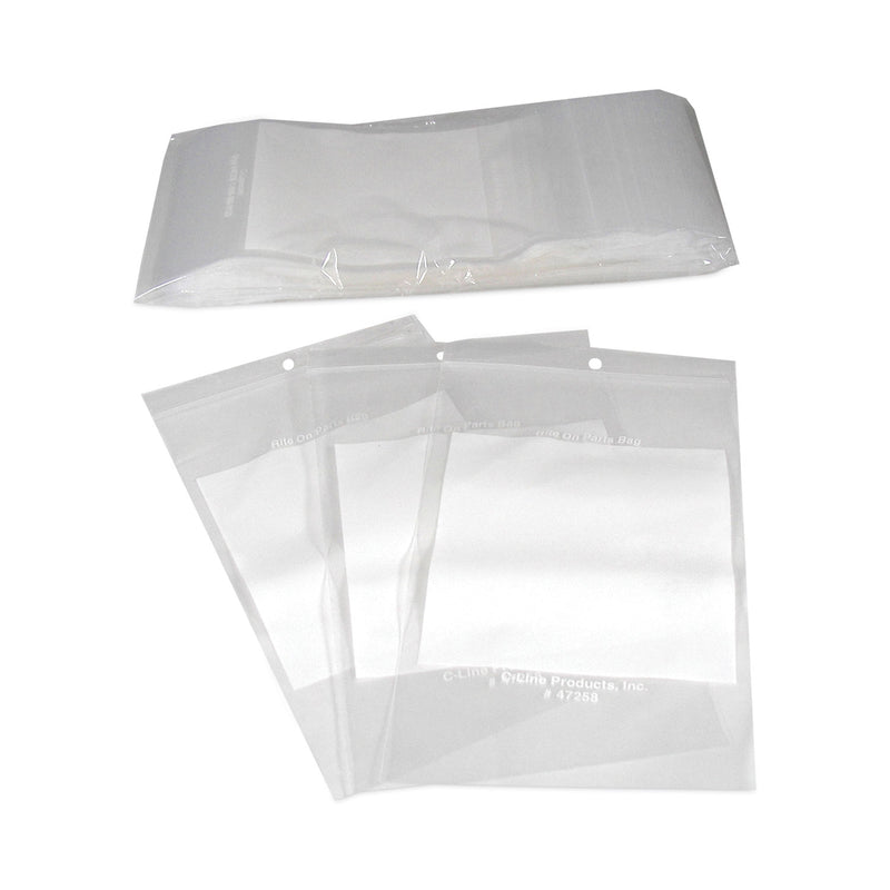 C-Line Write-On Poly Bags, 2 mil, 5" x 8", Clear, 1,000/Carton