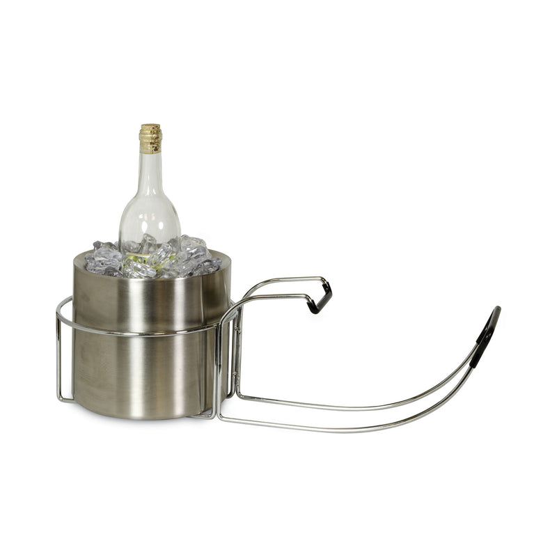 C-Line Wine By Your Side, Steel Frame/Red Wine Adapter/Ice Bucket, 161.06 cu in, Stainless Steel