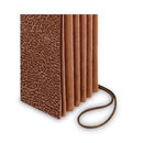 Pendaflex Standard Expanding Wallet with Fiber Gussets, 5.25" Expansion, 1 Section, Elastic Cord Closure, Legal Size, Red Fiber