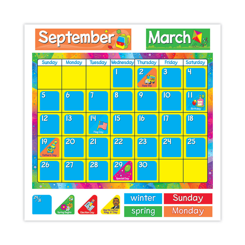 TREND Year Around Calendar Bulletin Board Set, 22" x 17"