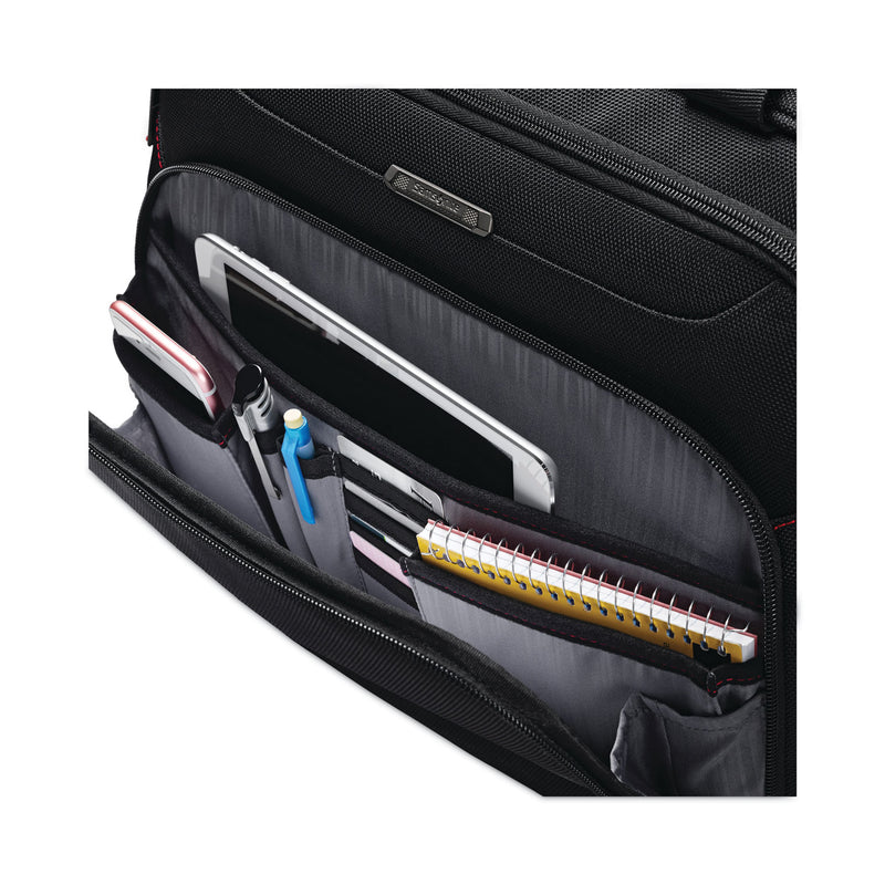Samsonite Xenon 3 Toploader Briefcase, Fits Devices Up to 15.6", Polyester, 16.5 x 4.75 x 12.75, Black