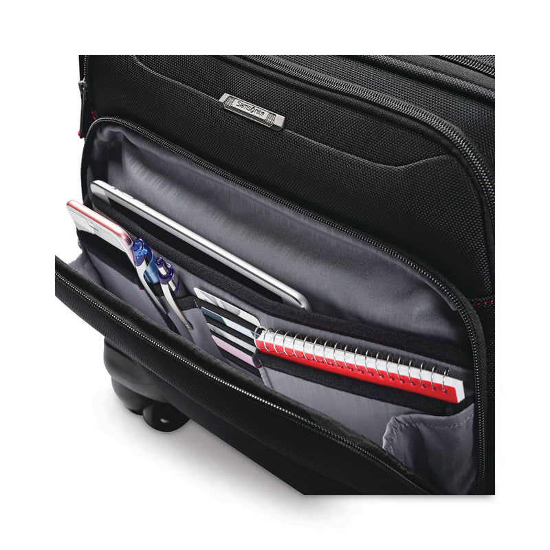 Samsonite Xenon 3 Spinner Mobile Office, Fits Devices Up to 15.6", Ballistic Polyester, 13.25 x 7.25 x 16.25, Black