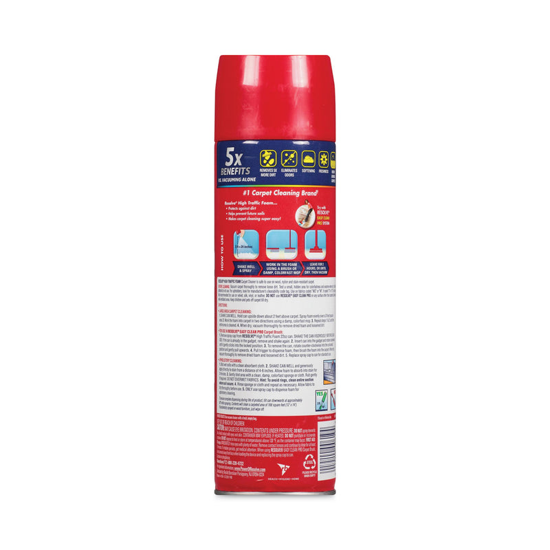 RESOLVE Foam Carpet Cleaner, Foam, 22 oz Aerosol Spray, 12/Carton
