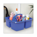 Storex Small Art Caddies, 3 Sections, 9.25" x 9.25" x 5.25", Assorted Colors, 5/Pack