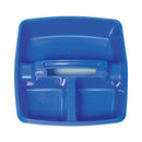 Storex Small Art Caddies, 3 Sections, 9.25" x 9.25" x 5.25", Assorted Colors, 5/Pack