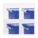 Storex Plastic File Tote, Letter/Legal Files, 18.5" x 14.25" x 10.88", Clear/Blue